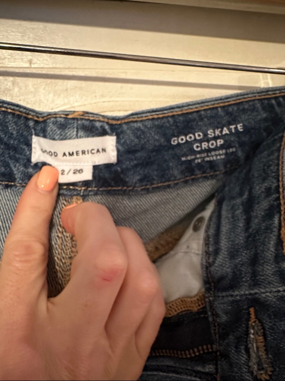 GOOD AMERICAN Good Skate Cropped Wide Jeans - Picture 11 of 15